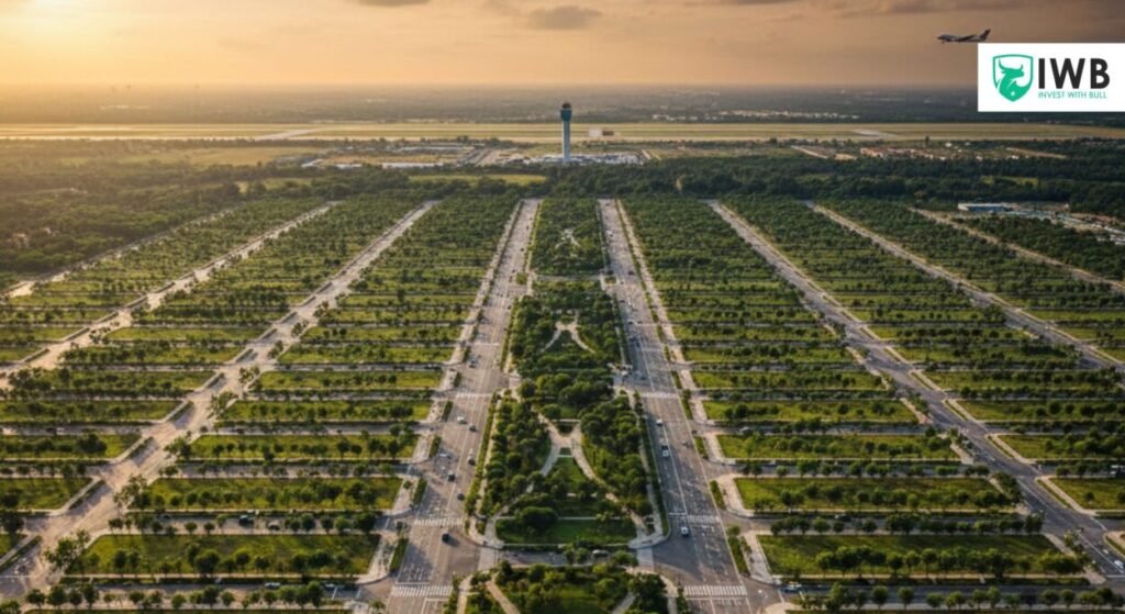 erial view of Dr. Shivaram Karanth BDA Layout development in North Bengaluru showing roads and residential plots.