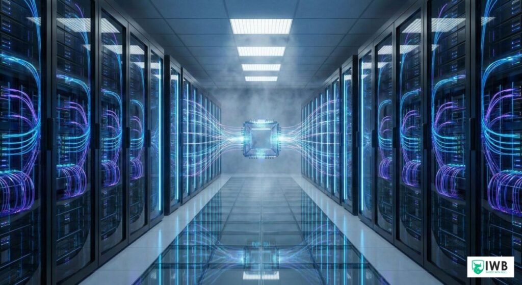 Top 10 Stocks for the 2026 Bull Market: The Ultimate Investor’s Guide 2 Futuristic data center with glowing fiber optic cables